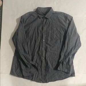 Claiborne Charcoal Slim Fit 100% Cotton Shirt Size Extra Large